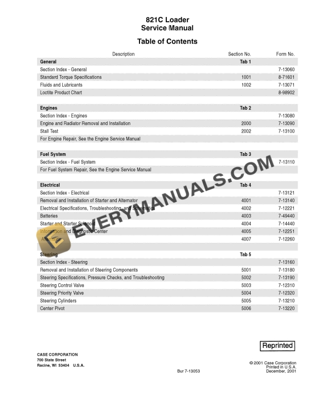 Case 821C Loader Service Manual 7-13053 PDF 2 case 821c loader service manual 7 13053 1