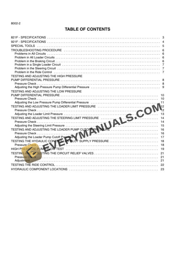 Case 821F, 921F Tier 4 Wheel Loader Service Manual 84488414-5