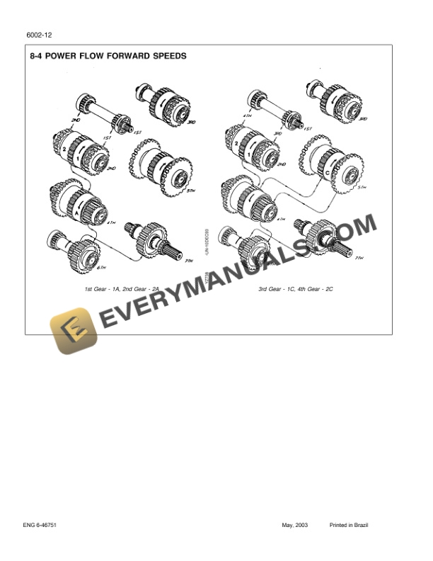 Case 845, 865, 885 Grader Service Manual 6-46503-2