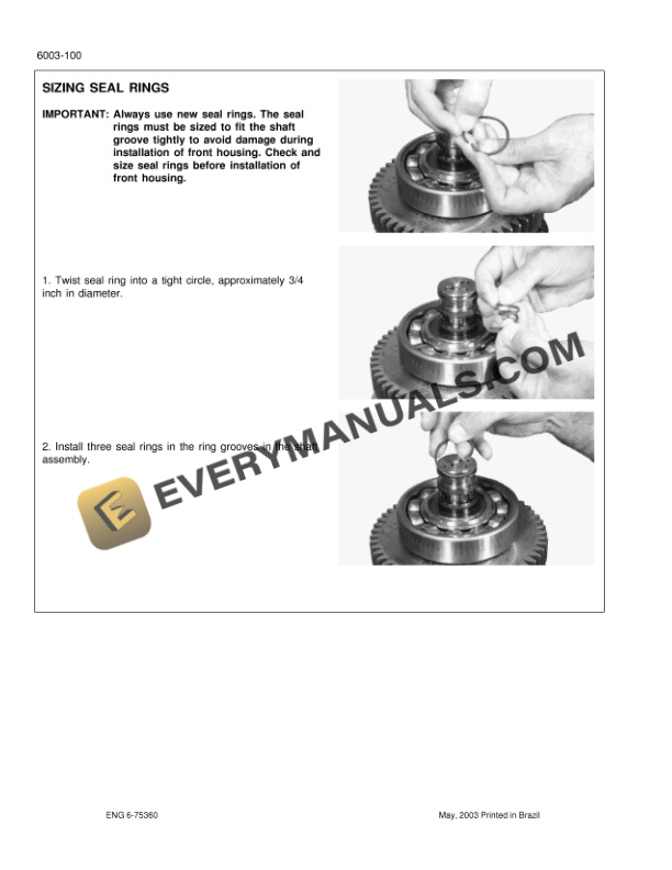 Case 845, 865, 885 Grader Service Manual 6-46503-4