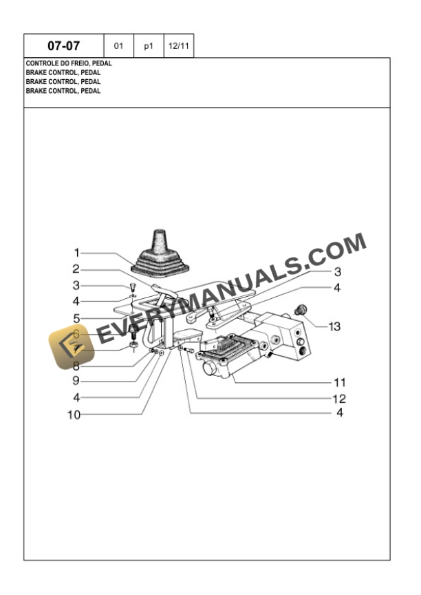 Case 845B, 865B, 885B Tier 3 Grader Parts Catalog 84517221-4