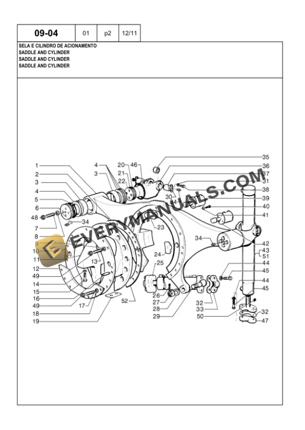 Case 845B, 865B, 885B Tier 3 Grader Parts Catalog 84517221-5