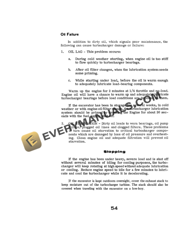Case 880 Excavator Operator Manual 9-3092-4