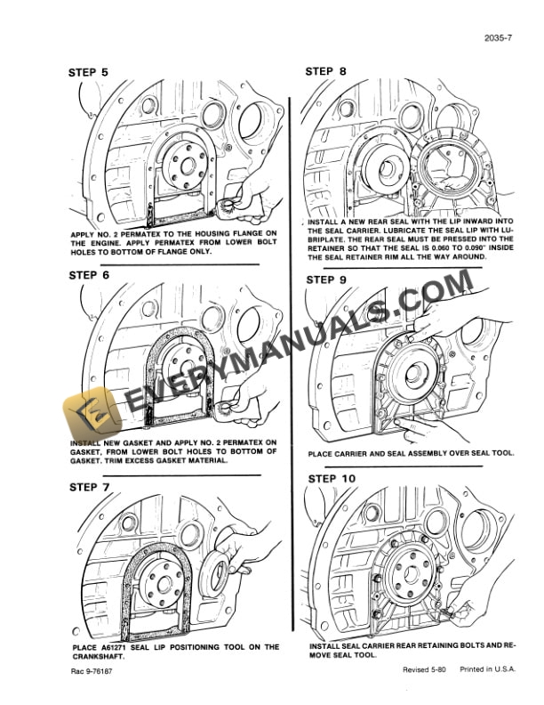 Case 880 Excavator Service Manual 9-72127-3