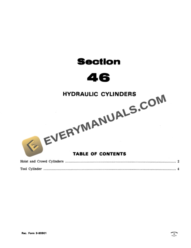 Case 880 Excavator Service Manual 9-72127-5