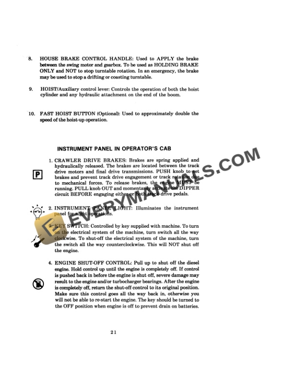 Case 880C Excavator Operator Manual 9-8090-2