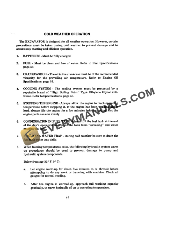 Case 880C Excavator Operator Manual 9-8090-3