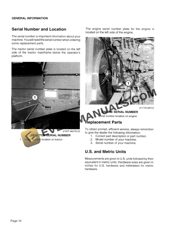 Case 8825, 8825HP Windrower Tractor Operator Manual 6-4450.-2