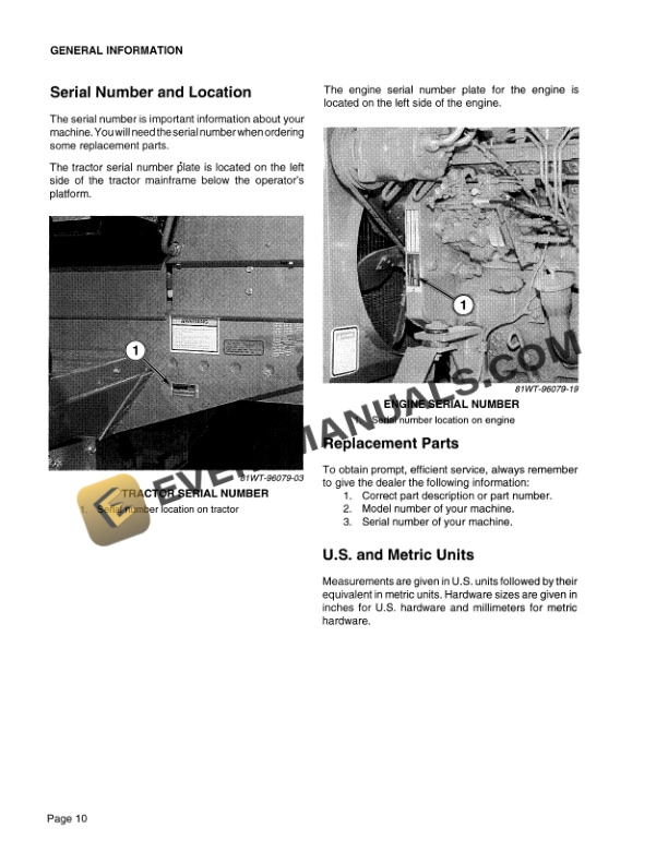 Case 8825, 8825HP Windrower Tractor Operator Manual 9-29501-2