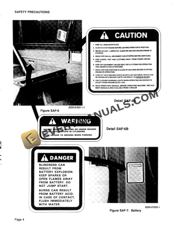 Case 8830 Windrower Tractor Operator Manual 9-13483-2