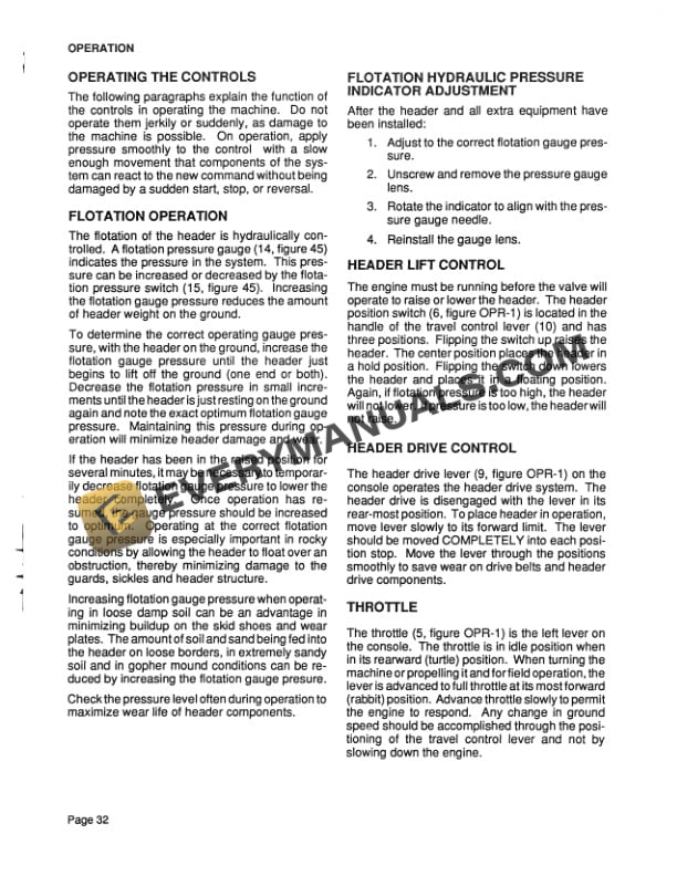 Case 8830 Windrower Tractor Operator Manual 9-13483-4