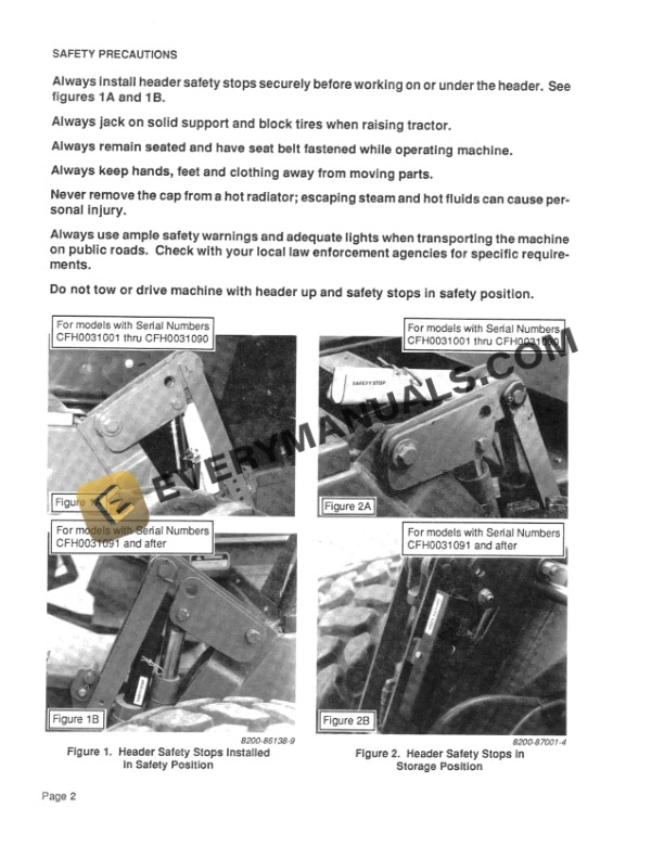 Case 8830 Windrower Tractor Operator Manual 9-13524-2