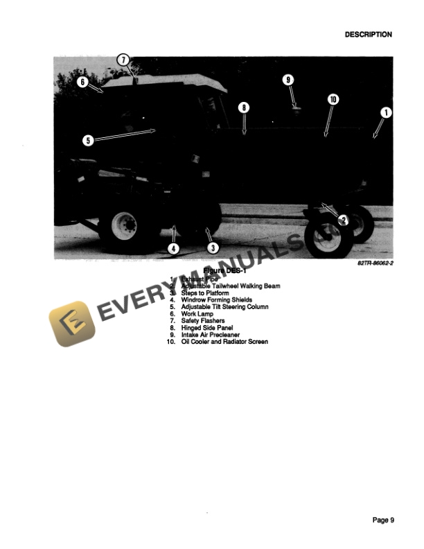 Case 8830 Windrower Tractor Operator Manual 9-23312-2