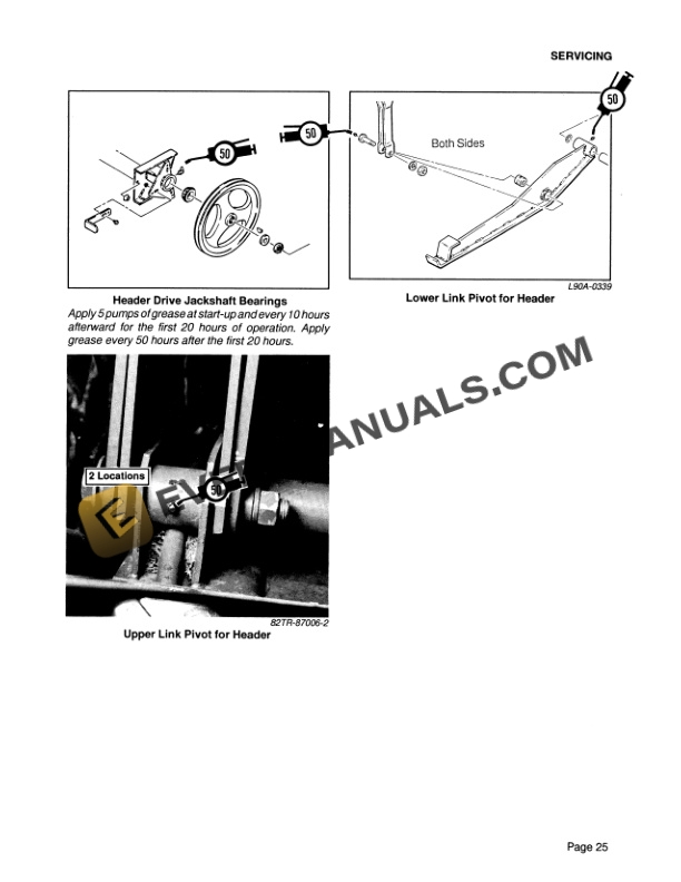 Case 8830 Windrower Tractor Operator Manual 9-25372-3