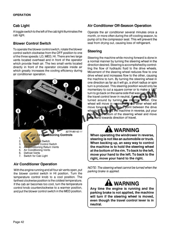 Case 8830 Windrower Tractor Operator Manual 9-25372-4
