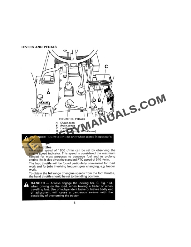 Case 885, 885N Tractor Operator Manual 9-5218.-2