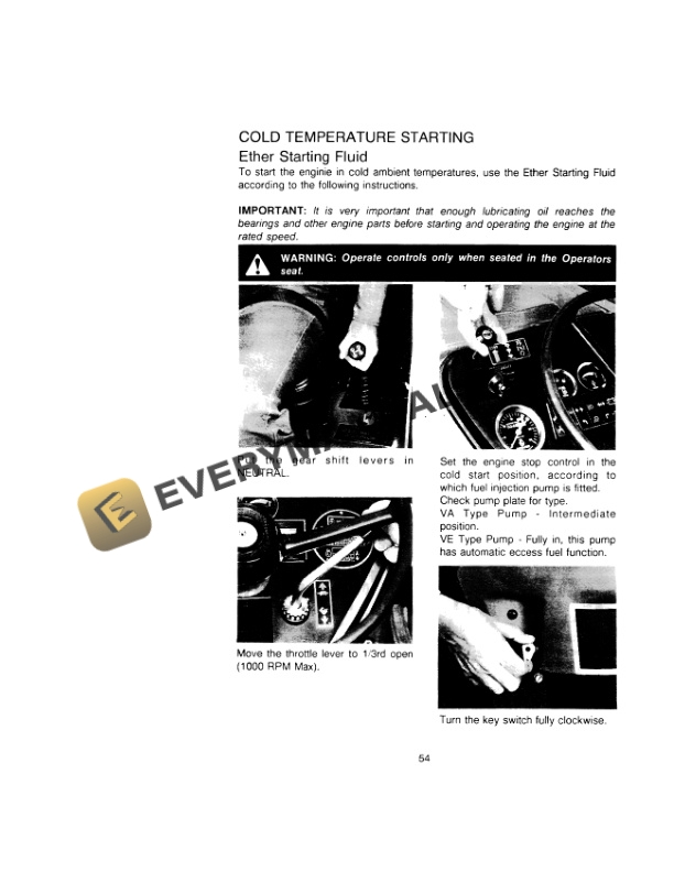 Case 885 Tractor Operator Manual 9-11283-3
