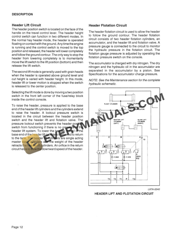 Case 8870 Wind rower Tractor Operator Manual 9-78774-2