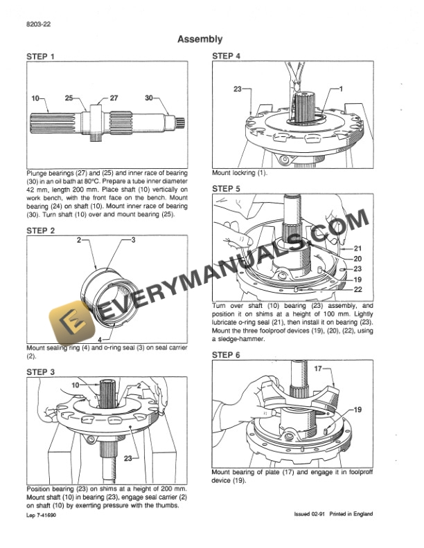 Case 888 Excavator Service Manual 8-69372-5