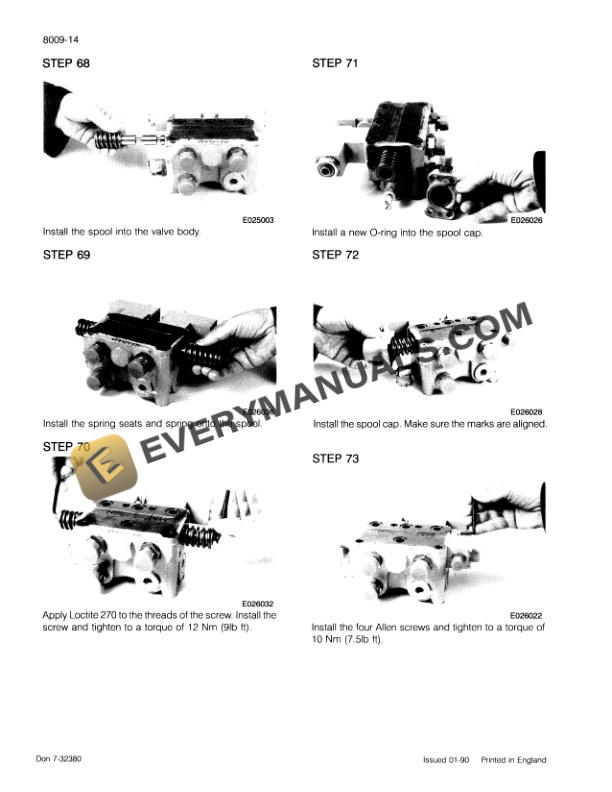 Case 888 Turntable Leveler Crawler Excavator Service Manual 8-88642-5