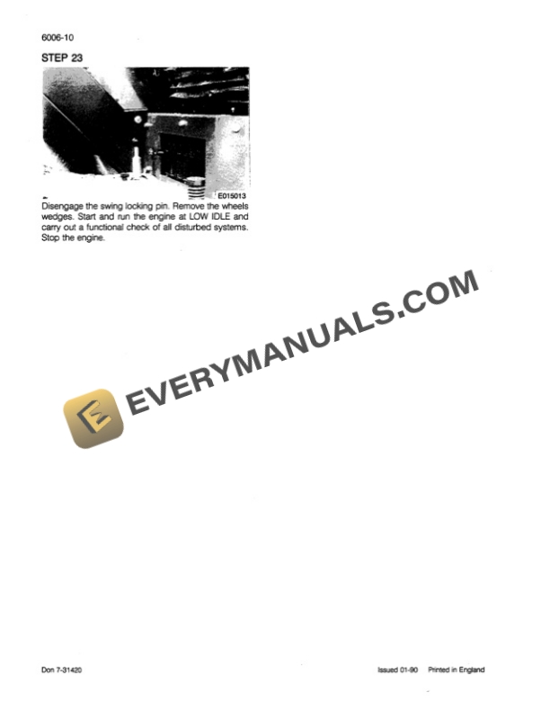 Case 888P, 888P4A Excavator Service Manual 7-32912-3