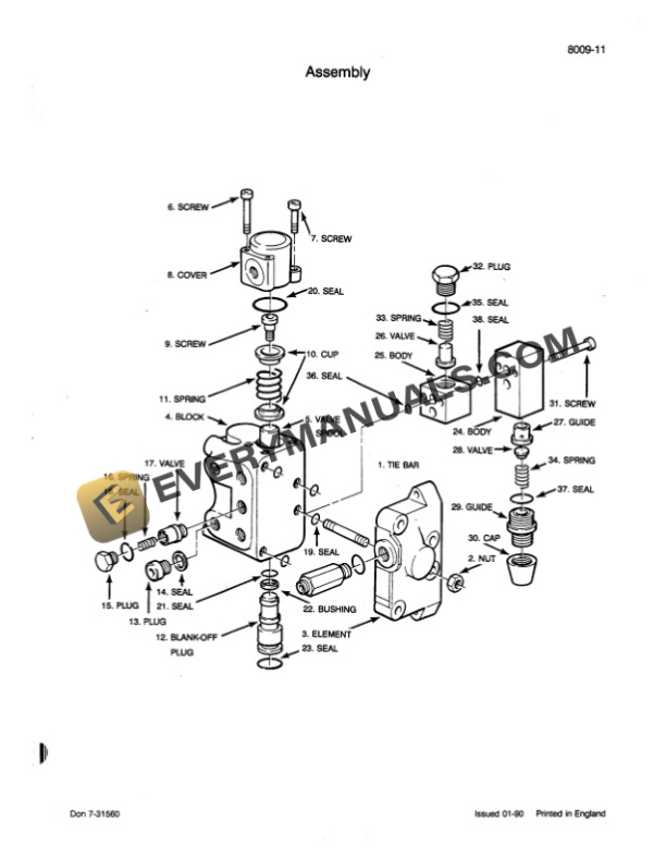 Case 888P, 888P4A Excavator Service Manual 7-32912-5