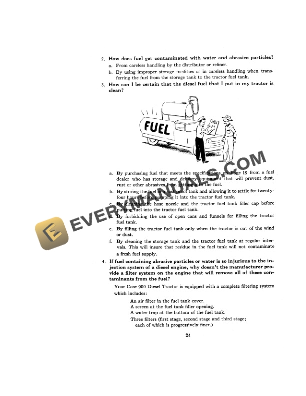 Case 900 Diesel Wheel Tractor Operator Manual 9-371-2