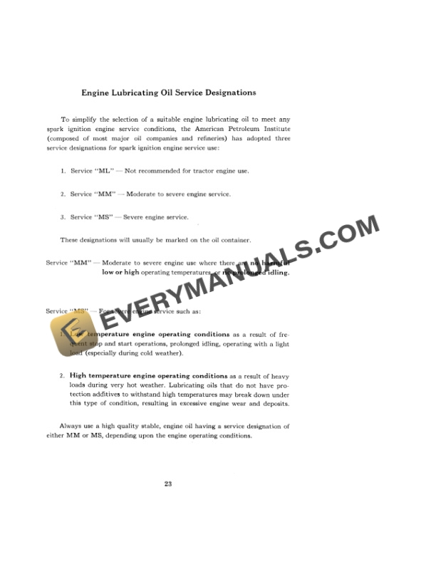 Case 900 LP Gas Wheel Tractor Operator Manual 9-382-2