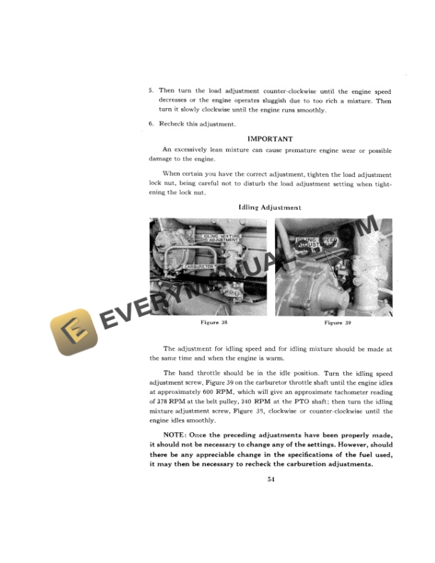 Case 900 LP Gas Wheel Tractor Operator Manual 9-382-3