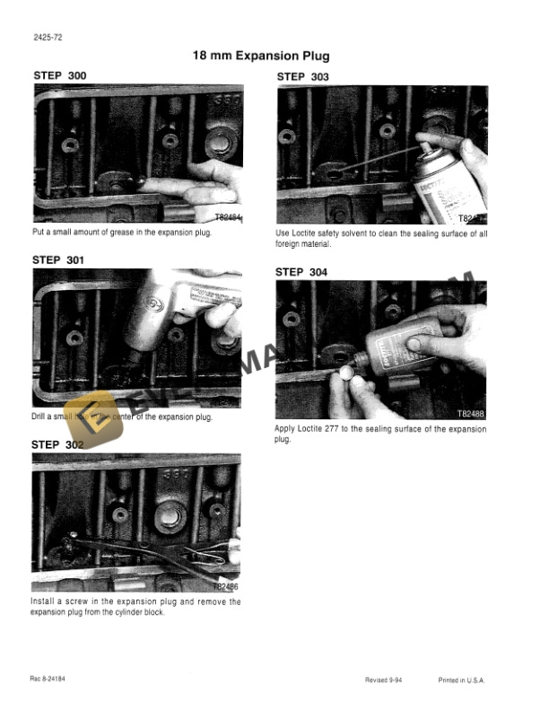 Case 9020B Excavator Service Manual 7-63062-2