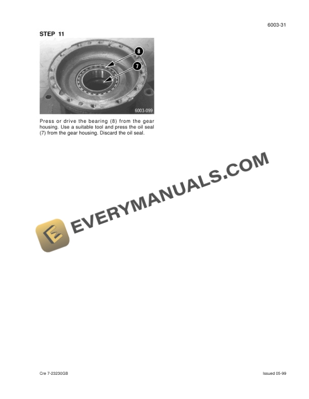 Case 9021 Hydraulic Excavator Service Manual 7-22891GB-3