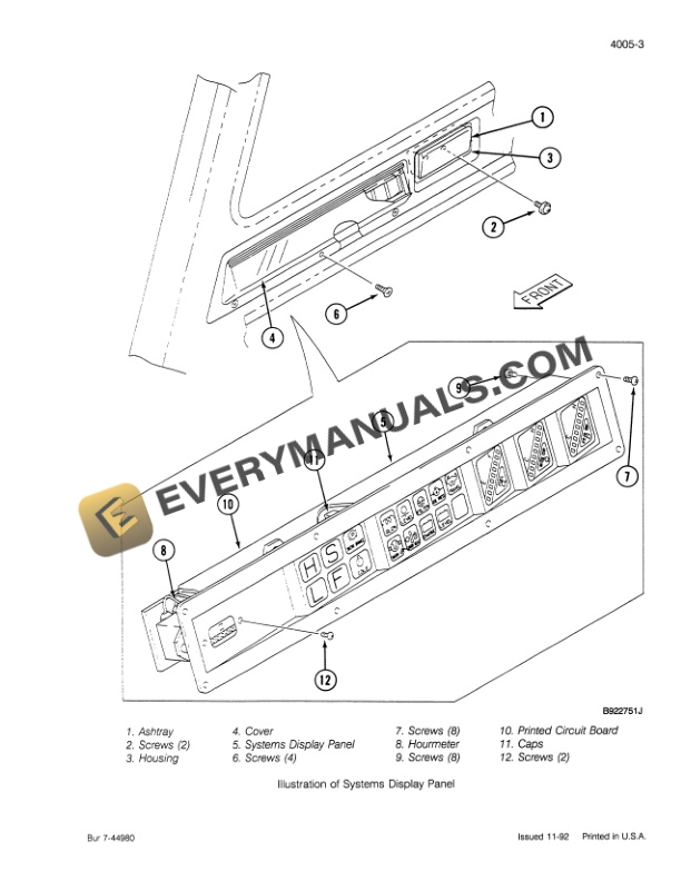 Case 9040 Excavator Service Manual 7-46360-4