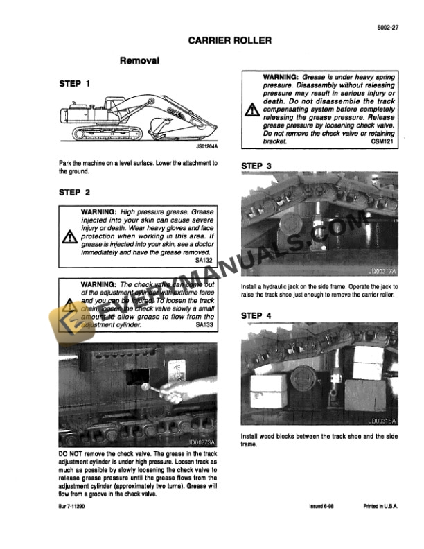 Case 9045B Excavator Service Manual 7-11401-3