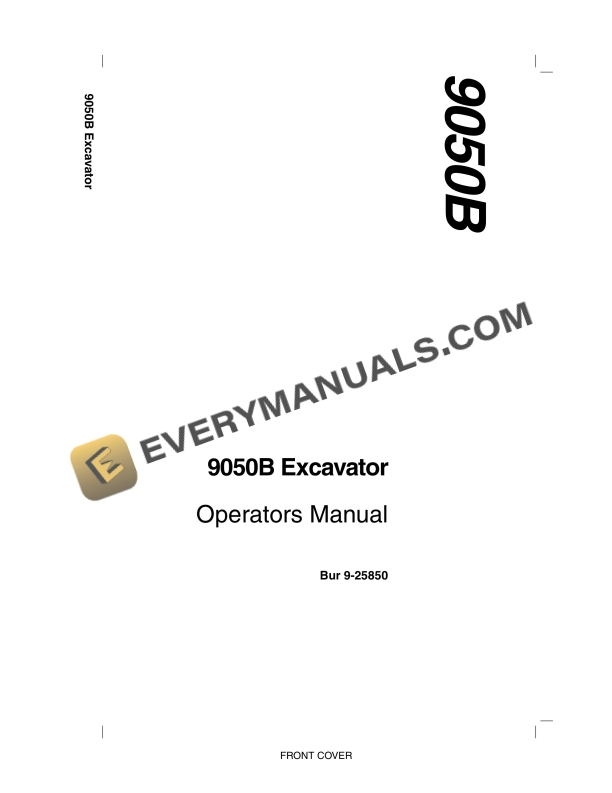 case 9050b excavator operator manual 9 25850 1