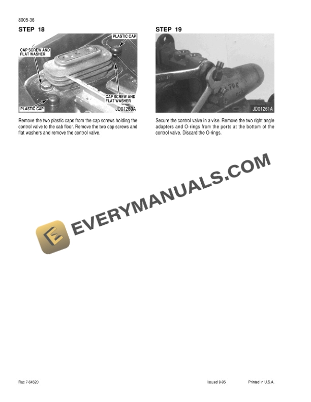 Case 9050B Excavator Service Manual 7-64192-4