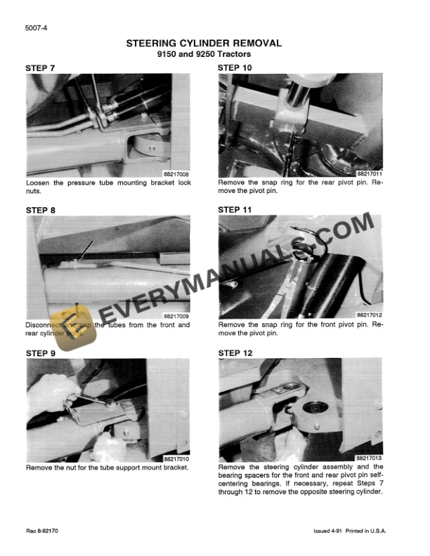 Case 9100, 9200 Series Tractor Service Manual 8-81919-3