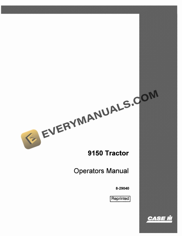 case 9150 tractor operator manual 8 29040 1
