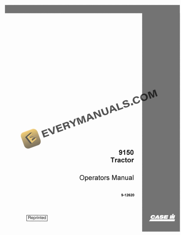 Case 9150 Tractor Operator Manual 9-12620 PDF