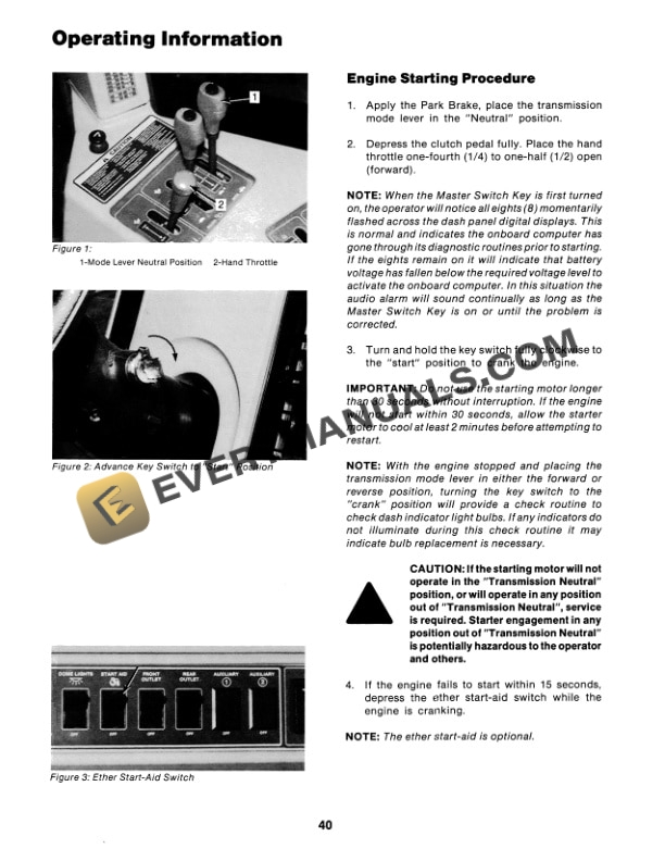 Case 9170, 9180 Tractor Operator Manual 9-12630-3