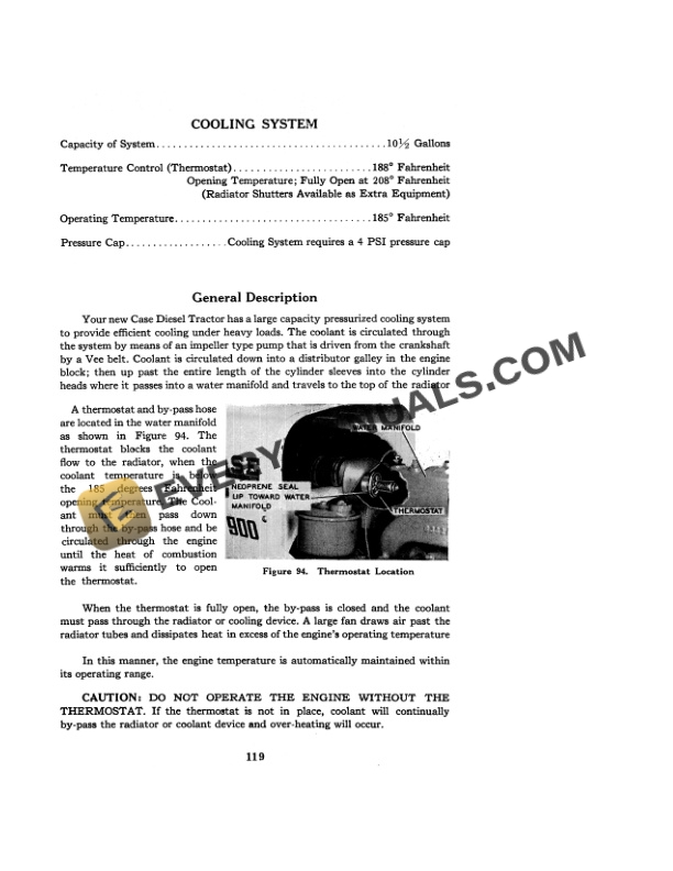 Case 920B Diesel Wheel Tractor Operator Manual 9-761-5