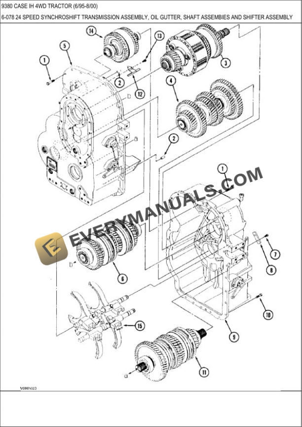 Case 9370, 9380, 9390 Tractor Parts Catalog 7-1252-3
