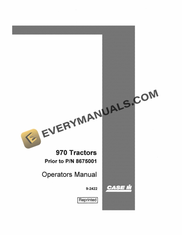 Case 970 Tractor Operator Manual 9-2422. PDF 3 Case 970 Tractor Operator Manual 9-2422. PDF