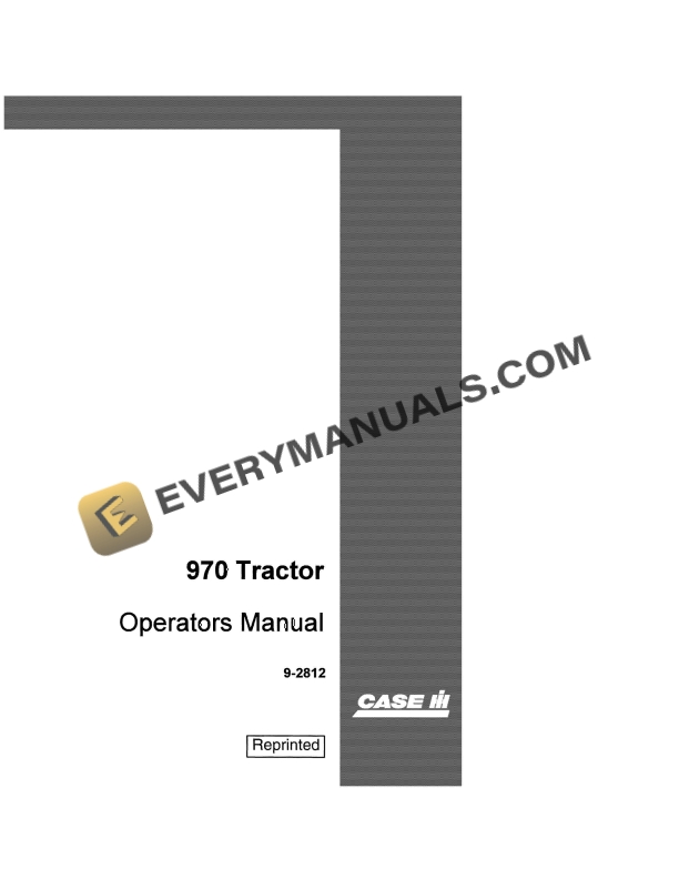Case 970 Tractor Operator Manual 9-2812. PDF 3 Case 970 Tractor Operator Manual 9-2812. PDF