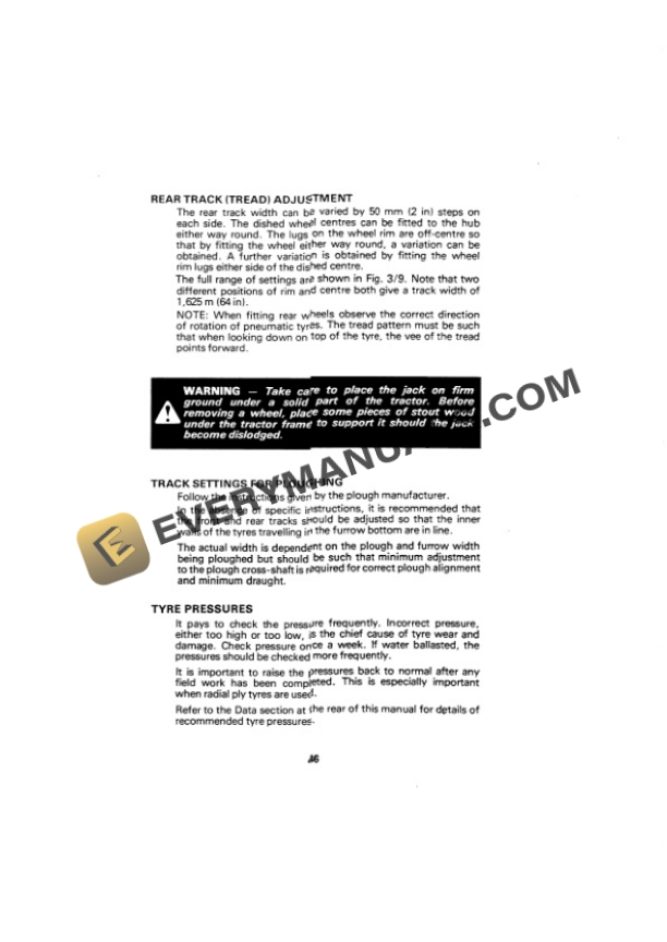 Case 990, 996 4WD Tractor Operator Manual 9-5108.-3