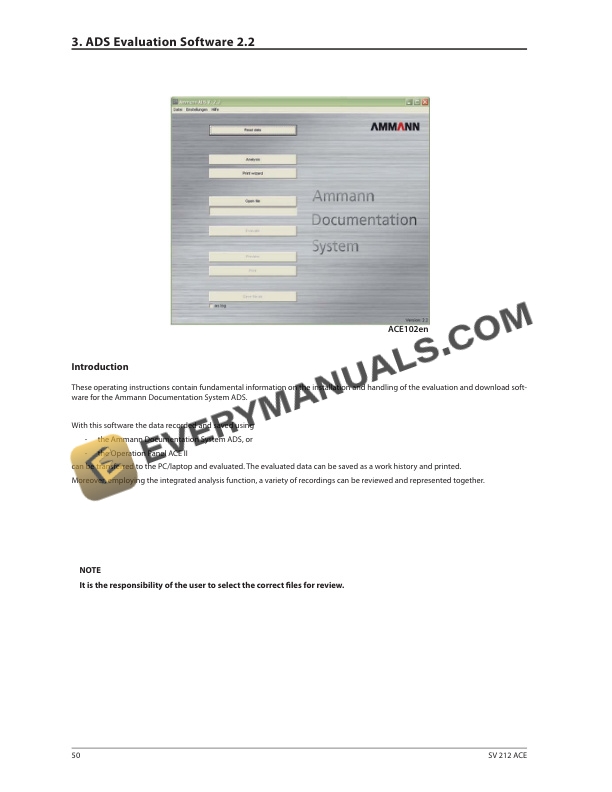 Case ACE, ACE+ for?SV212 Operator Manual 84287226-3