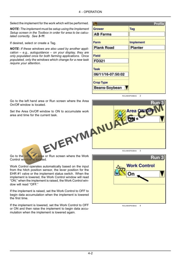 Case AFS Pro 600, AFS Pro 700, AFS Field Performer Large Tractors Trip Computer Software Operating Guide 47369333-4