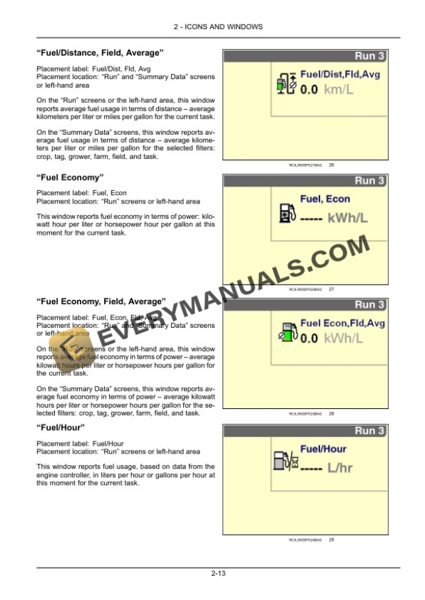 Case AFS Pro 700 AFS Field Performer Large Tractors Trip Computer Precision Farming Software Operating Guide 47426391-2
