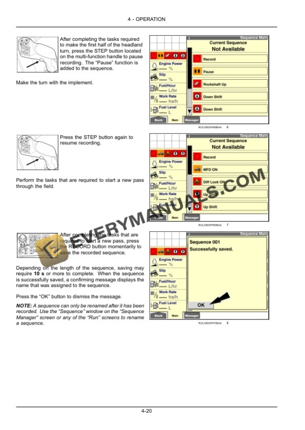 Case AFS Pro 700 AFS Field Performer Large Tractors Trip Computer Precision Farming Software Operating Guide 47426391-5