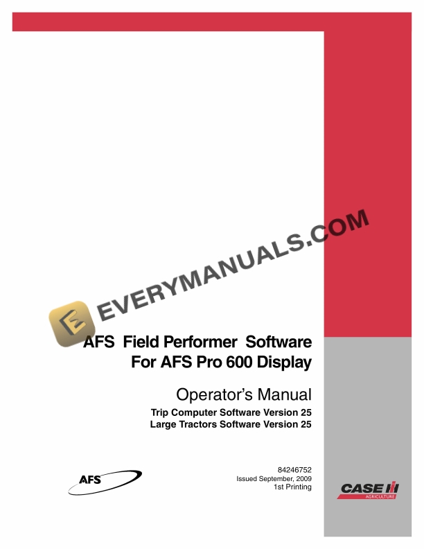 case asf field performer software for afs pro 600 display operator manual 84246752 1