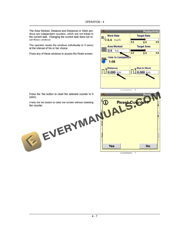 Case ASF Field Performer Software For AFS Pro 600 Display Operator Manual 84246752-4